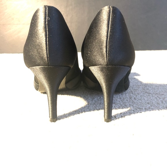 NINA Satin Open Toe Heels - Picture 3 of 5